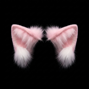 Realistic Light Pink Cat Ear Headband – Cute Anime Cosplay Hair Accessory