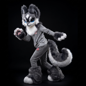 Grey Animal Fursuit Mascot Costume – Full Cosplay Set