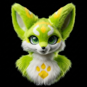 Neon Head Furry-Canine (2) /Feloid Fursuit Cosplay Mask